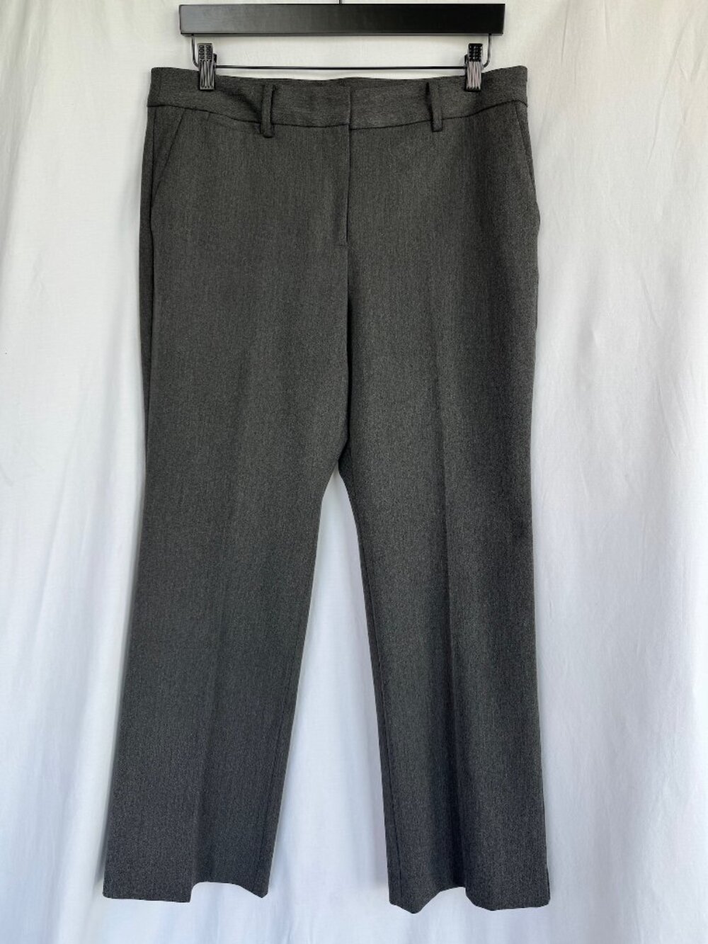 Talbots Barely Boot Pants 12P Charcoal Gray Heather Stretch Career Trouser
